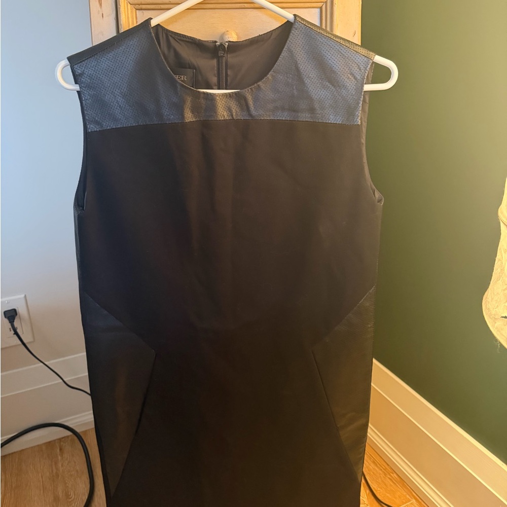 Danier Black Leather Accent Dress